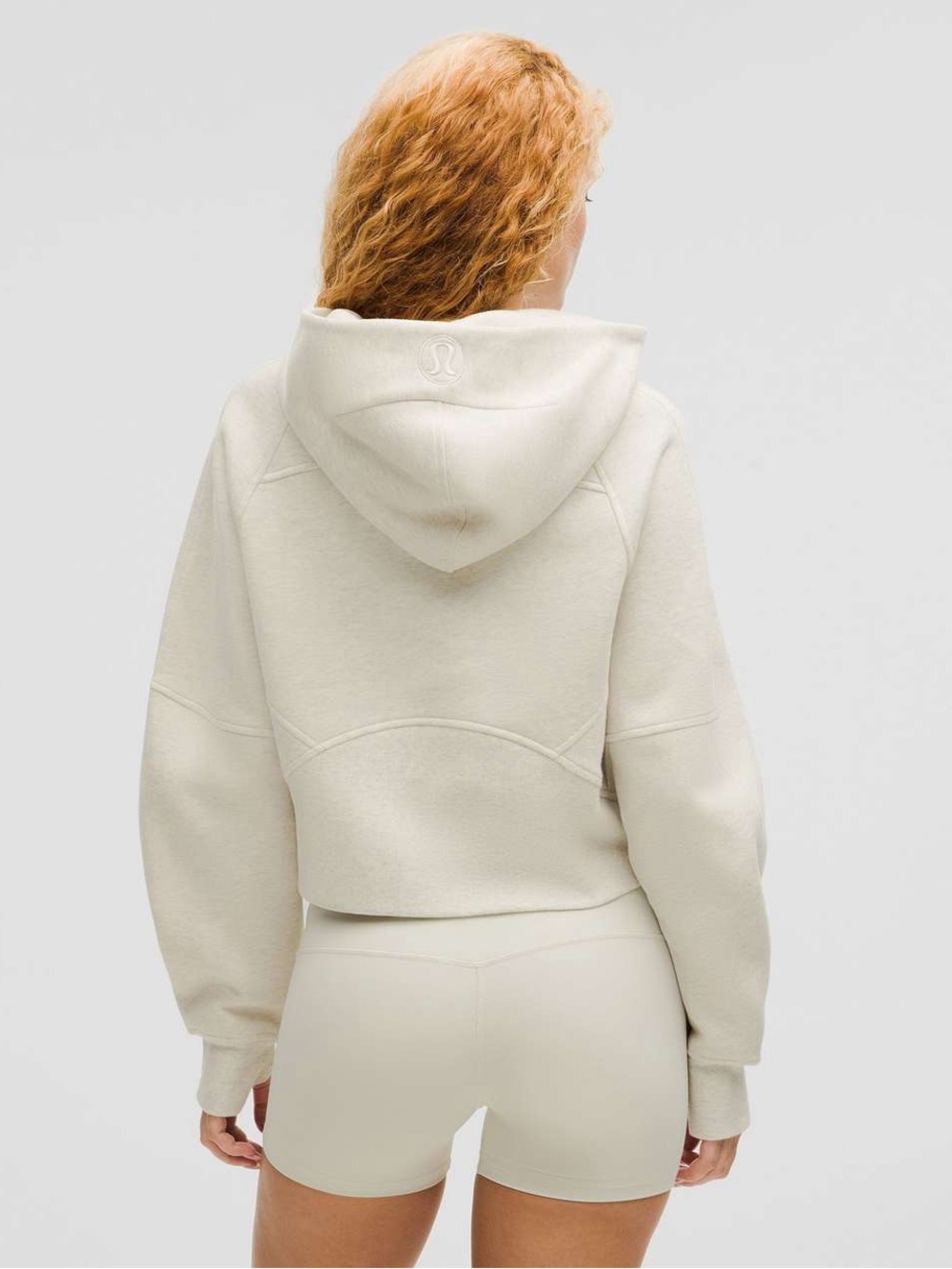 lululemon Scuba Oversized Full Zip Hoodie in Heathered Bone size M/L